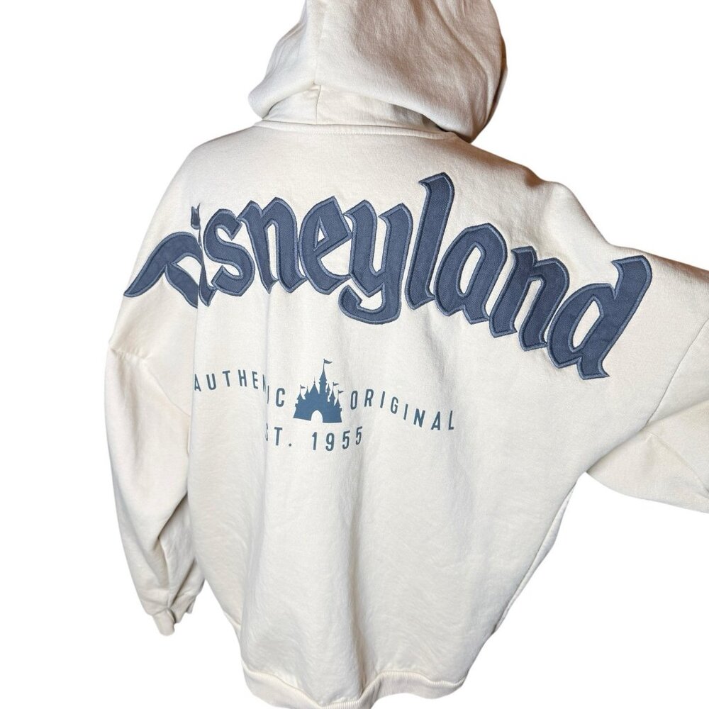 Disney Parks  DISNEYLAND Logo Zip Hoodie Beige Adult Size XL - Picture 3 of 7